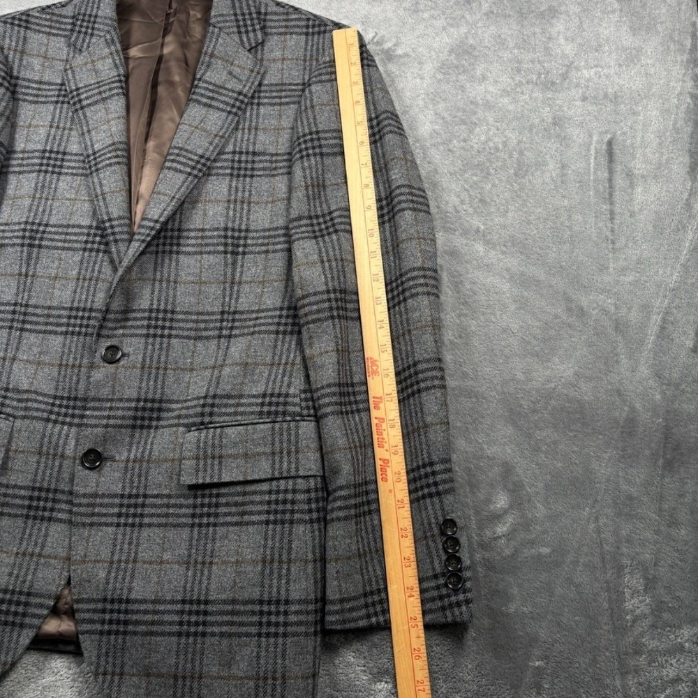 J Crew Ludlow Sport Coat Mens 38R Gray Glen Plaid Irish Wool Magee of Donegal - Picture 6 of 15